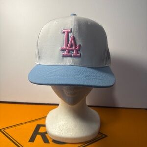 New Era LA Dodgers Lite Blue and Pink Snapback 9Fifty Coopers Town Hat